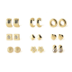 Nine Pair Earring Set