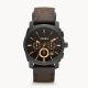 Fossil Machine Mid Size Chronograph Brown Leather Watch